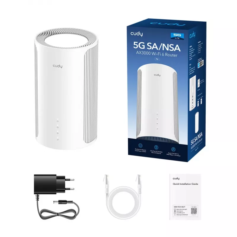 2 x Router Mesh schnelles leistungsstarkes Heimnetzwerk WiFi-6 AX3000 Dualband Cudy P4 5G S