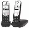 Gigaset A690 Duo Analog-Telefon Anruferkennung Schwarz, Silber