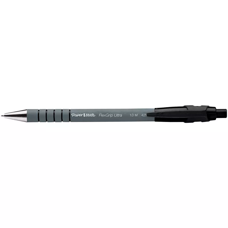 Paper Mate Flexgrip Ultra - Clip - Clip-on-Einziehkugelschreiber - Schwarz - 12 Stück(e) - Medium