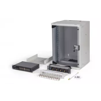 Wandmontage-Rack Digitus DN-49102-SET 9U 315 x 300 mm Grau