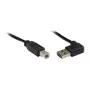 GoodConnections Verbindungskabel USB 2.0 EASY Stecker A abgewinkelt auf Stecker B, schwarz, 3m