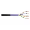DIGITUS Professional Installation Cable - Bulk Cable - 500 m - UTP - CAT 6 - Halogenfrei, Außenbereich, robust - Schwarz