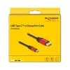 DeLOCK USB-C-auf-DisplayPort-Kabel 8K 30Hz HDR 1m Rot