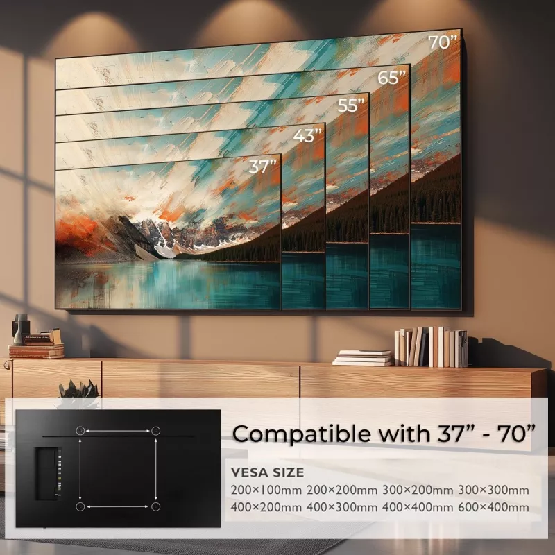 Wandhalterung MACLEAN MC-891 für TV VESA 600x400, neigbar, höhenverstellbar, max. Belastung 35 kg