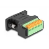 DeLOCK D-Sub 9 Stecker auf Klemmleistenadapter mit Druckknopf