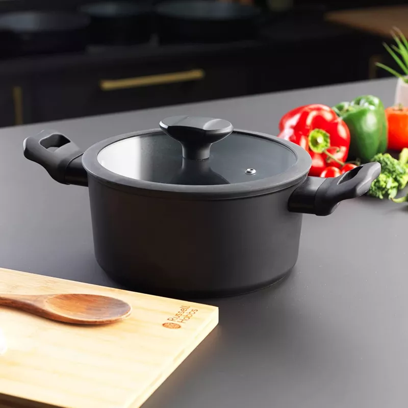 Fleischtopf Russell Hobbs RH01863EU7 20 cm Crystaltech Kochgeschirr Edelstahl Glasdeckel