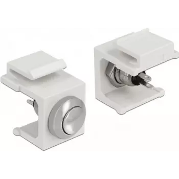 Drahtverbinder DELOCK 86401 Keystone Edelstahl / weiß, 24 V, 16,3 × 19,8 × 22,3 mm
