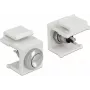 Drahtverbinder DELOCK 86401 Keystone Edelstahl / weiß, 24 V, 16,3 × 19,8 × 22,3 mm