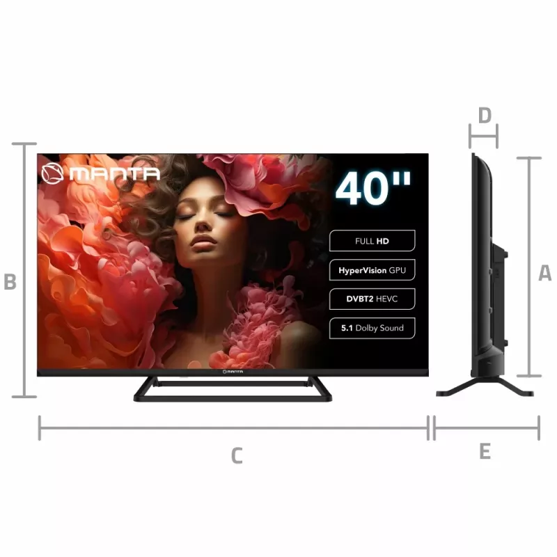 Fernseher Manta 40LFV125E 40 Zoll LED-Display Full HD