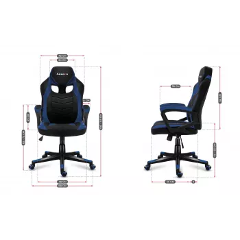 Huzaro FORCE 2.5 Blau MESH Gaming-Sessel Netz-Sitz Schwarz, Blau