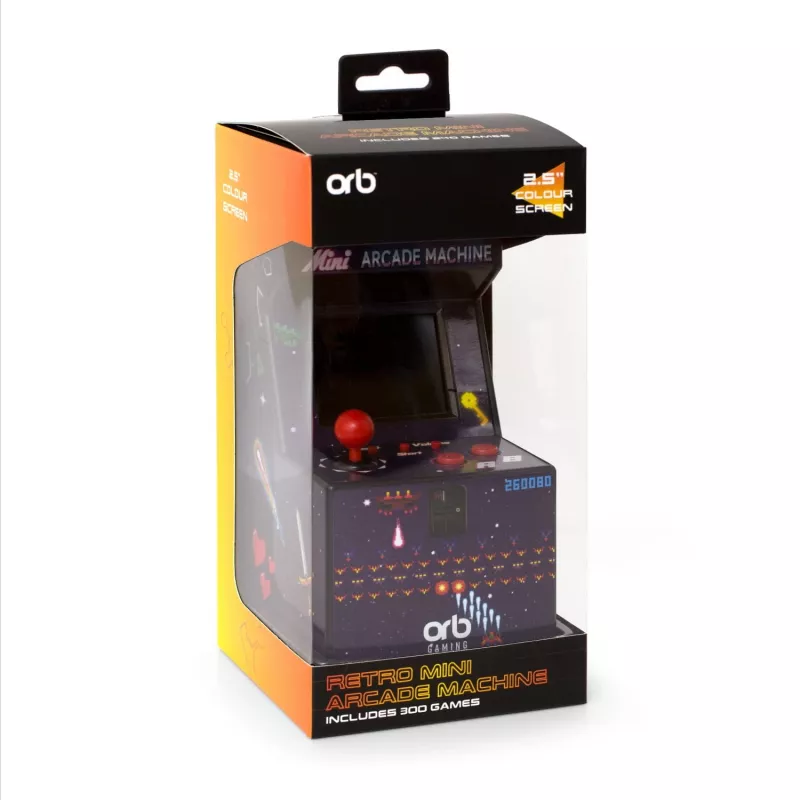 Thumbs Up ORB Mini-Arcade-Automat, Aufrecht stehender Arkadenschrank, Jungen/Mädchen, 6 Jahre, 6,35 cm, TFT, Mehrfarbig