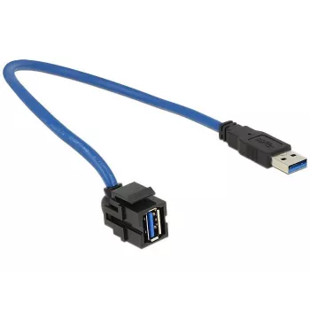 USB-Kabel DeLOCK 86375 USB 3.2 Gen 1 0,5 m USB A Blau