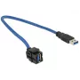USB-Kabel DeLOCK 86375 USB 3.2 Gen 1 0,5 m USB A Blau