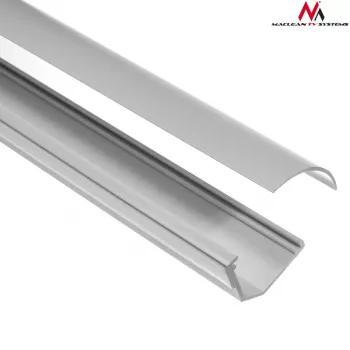 Kabelkanal flexibel MACLEAN MCTV-575 für Boden, weiß, 1,5 m, Breite 43 mm, Höhe 2,3–3,2 cm