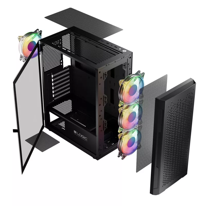 Logic ARAMIS ARGB MINIDI USB 3.0 Gehäuse Schwarz
