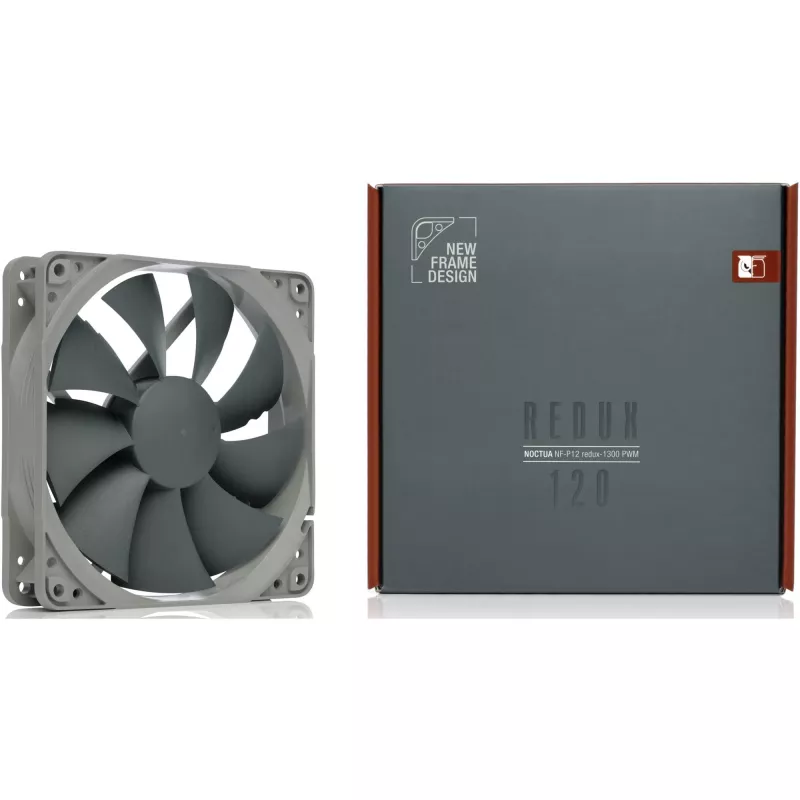 Gehäuselüfter Noctua NF-P12 redux-1300 PWM, 120 mm, 1300 U/min, 12 V, 4-Pin-PWM, 92,3 m³/h, 19,8 dB