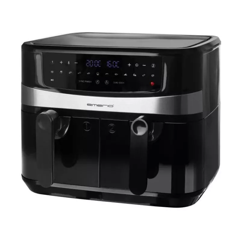 Heißluftfritteuse Emerio AF-126672.4 9 L Doppel 2400 W Schwarz