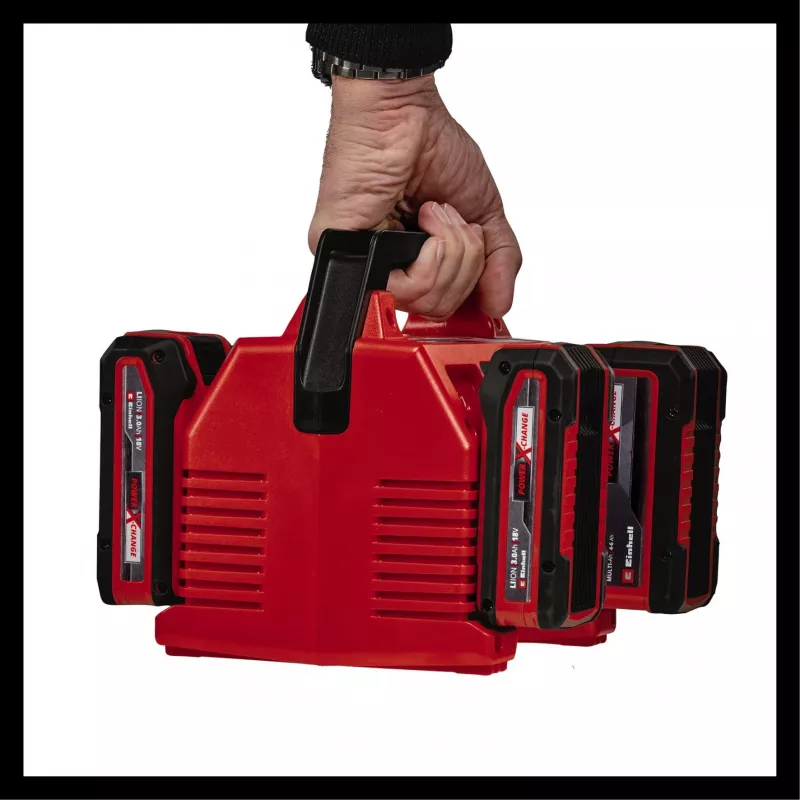 EINHELL Power X-Quattrocharger 4A - Universal Power X-Change Ladegerät für 4 Akkus (LED-Statusanzeige | paralleles Laden | Schnellladung | Lademanagement | Re