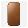 Folio-Hülle Nomad Modern Leather Folio für iPhone 17 Pro, Leder + Aluminium, 6,3 Zoll (16 cm), Tan, 3 Kartenfächer