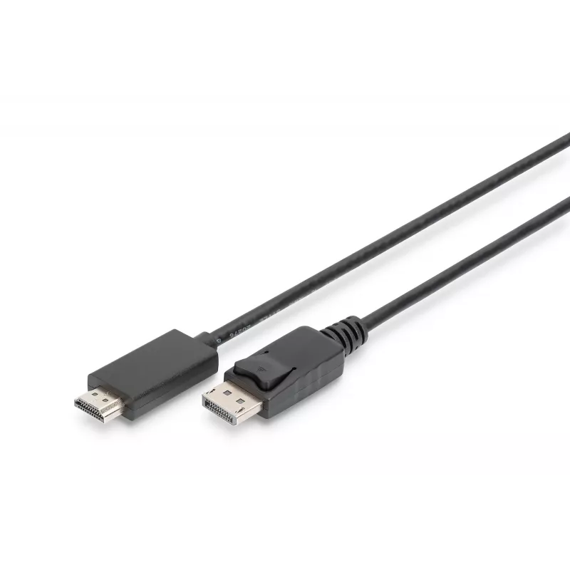 Adapterkabel DisplayPort 1.2 mit Verriegelung 4K 60Hz UHD Typ DP/HDMI A M/M schwarz 2 m