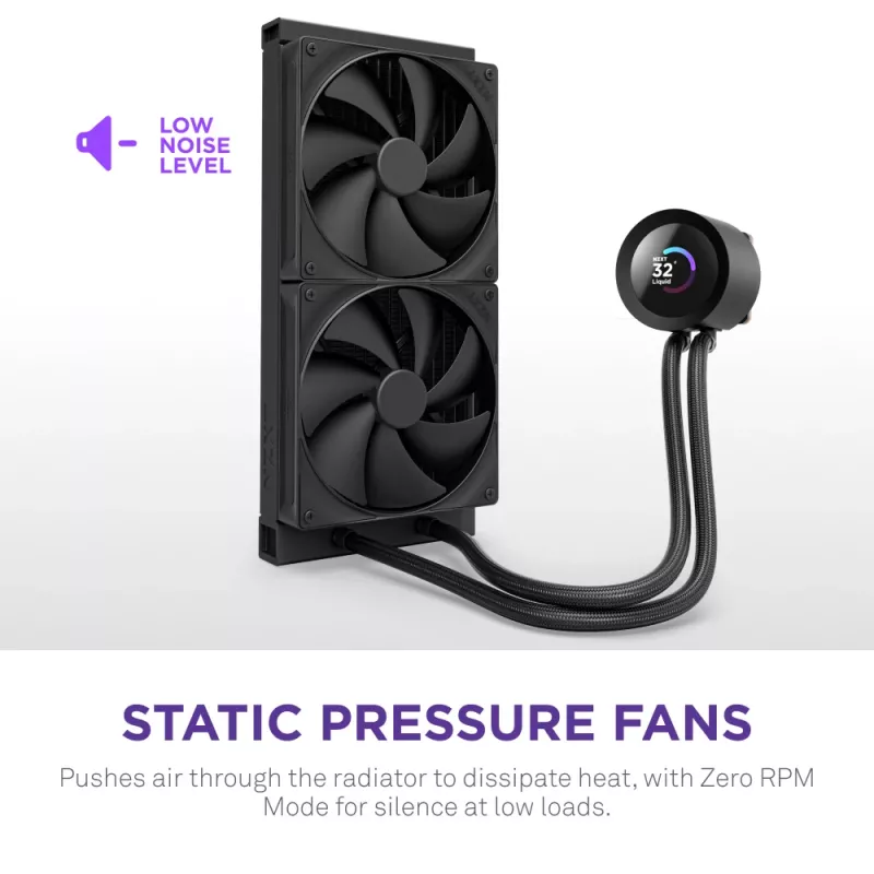 All-in-One-Flüssigkeitskühler NZXT Kraken Plus 280 14 cm Schwarz