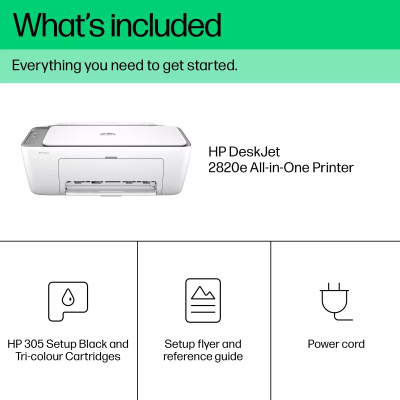 HP DeskJet 2820e Wireless All-in-One Farbdrucker, Instant Ink; Kopierer, Scanner