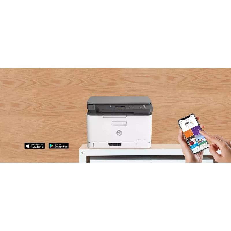 Multifunktions-Laserdrucker HP Color Laser MFP 178nw — Farbdruck, A4, 18 Seiten/min (S/W), Wi‑Fi, Ethernet, Duplex-Scan