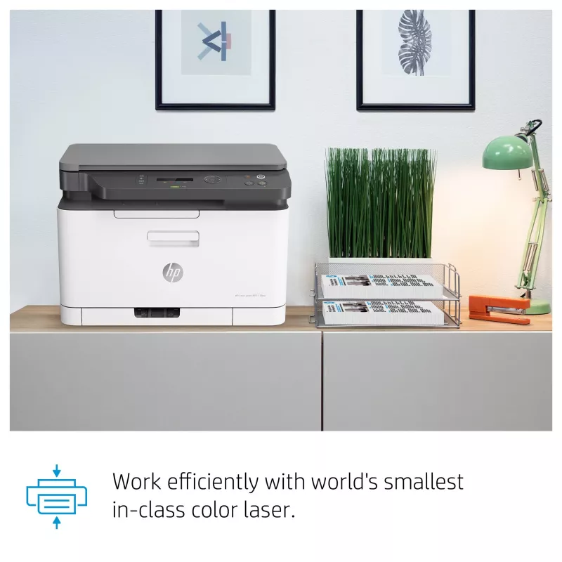 Multifunktions-Laserdrucker HP Color Laser MFP 178nw — Farbdruck, A4, 18 Seiten/min (S/W), Wi‑Fi, Ethernet, Duplex-Scan