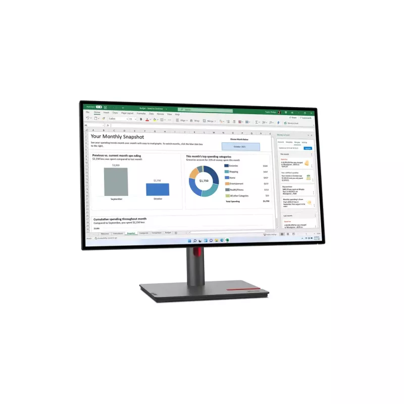 Lenovo ThinkVision P27h-30 Computer Monitor 68,6 cm (27 Zoll) 2560 x 1440 Quad HD LCD Schwarz