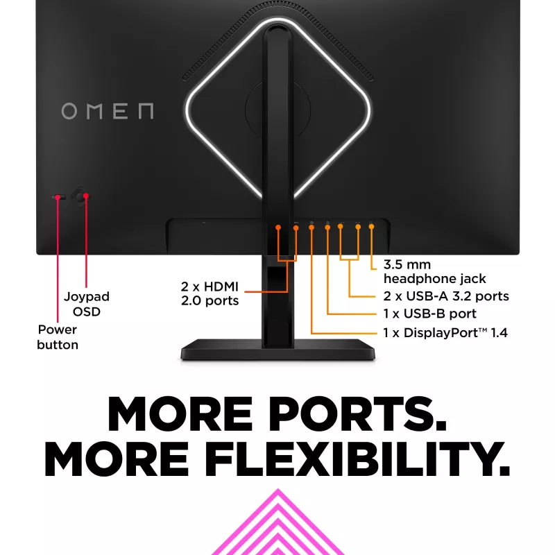 OMEN by HP 27-Zoll-FHD-240Hz-Gaming-Monitor – OMEN 27s, 68,6 cm (27 Zoll), 1920 x 1080 Pixel, Full HD, LCD, 1 ms, Schwarz