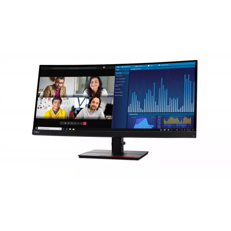 Lenovo ThinkVision P34w-20 Computer Monitor 86,7 cm (34,1 Zoll) 3440 x 1440 Pixel Wide Quad HD LED Schwarz