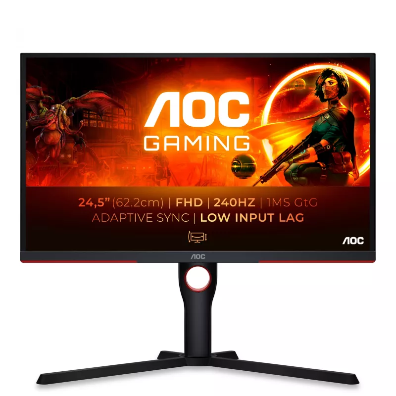 AOC G3 25G3ZM/BK Computer Monitor 62,2 cm (24,5 Zoll) 1920 x 1080 Pixel Full HD Schwarz, Rot