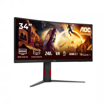 AOC G4 CU34G4Z Computer-Monitor 86,4 cm (34 Zoll) 3440 x 1440 Pixel Wide Quad HD LED Schwarz, Rot