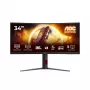 AOC G4 CU34G4 Computer Monitor 86,4 cm (34 Zoll) 3440 x 1440 Pixel Wide Quad HD LED Schwarz, Rot