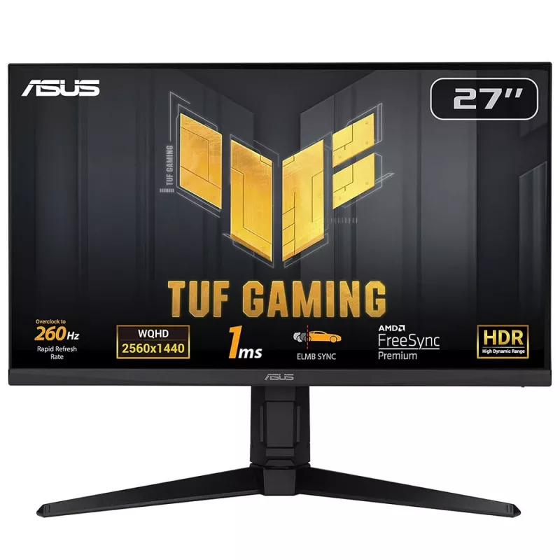 ASUS TUF Gaming VG27AQML1A Computer Monitor 68,6 cm (27 Zoll) 2560 x 1440 Pixel Wide Quad HD LCD Schwarz