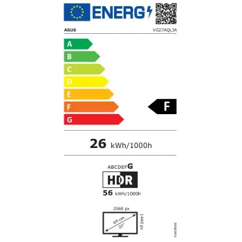 ASUS TUF Gaming VG27AQL3A Computer Monitor 68,6 cm (27 Zoll) 2560 x 1440 Pixel Wide Quad HD LCD Schwarz