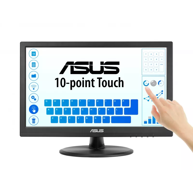 ASUS Touch VT169HE Computermonitor 39,6 cm (15,6 Zoll) 1920 x 1080 Pixel Full HD LED Touchscreen Tischmontage Schwarz