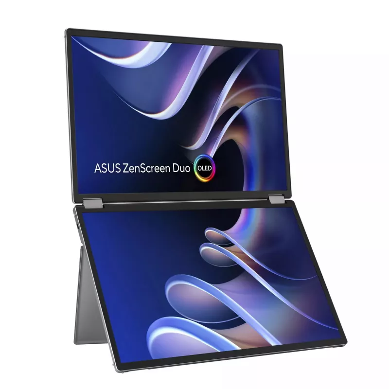 ASUS ZenScreen Duo OLED MQ149CD Computerbildschirm 35,6 cm (14 Zoll) 1920 x 1200 Pixel WUXGA Silber