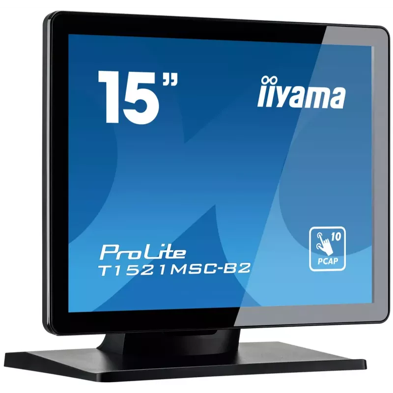 iiyama ProLite T1521MSC-B2 Computer-Monitor 38,1 cm (15 Zoll) 1024 x 768 Pixel XGA LED Touchscreen Tisch Schwarz