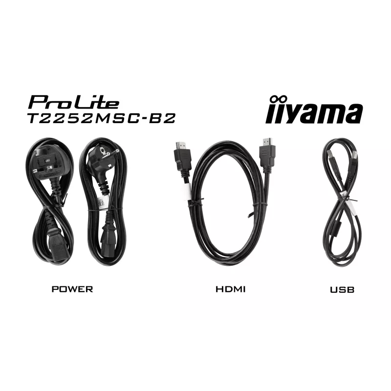 iiyama ProLite T2252MSC-B2 Computer-Monitor 54,6 cm (21,5 Zoll) 1920 x 1080 Pixel Full HD LCD Touchscreen Schwarz