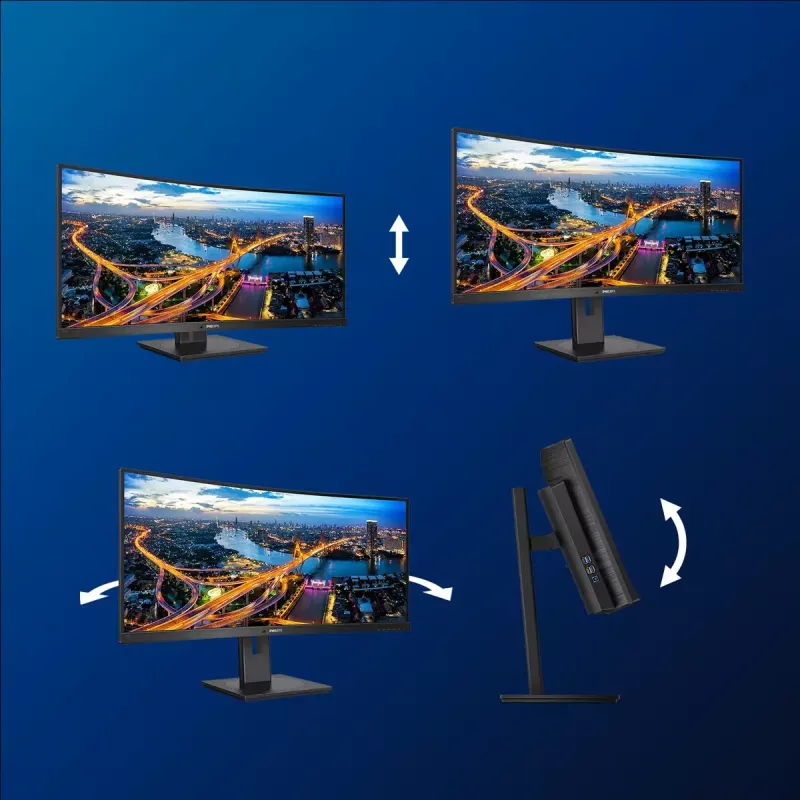 Philips B Line 346B1C/00 Computer Monitor 86,4 cm (34 Zoll) 3440 x 1440 Pixel Quad HD LCD Schwarz