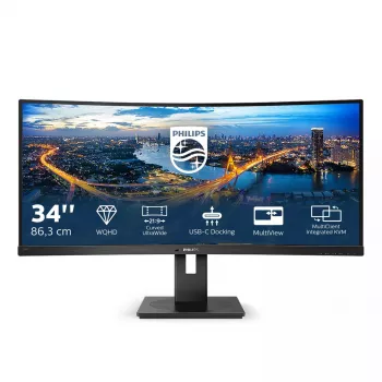 Philips B Line 346B1C/00 Computer Monitor 86,4 cm (34 Zoll) 3440 x 1440 Pixel Quad HD LCD Schwarz