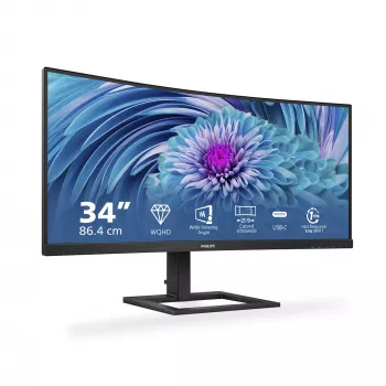 Philips E Line 346E2CUAE/00 Computer Monitor 86,4 cm (34 Zoll) 3440 x 1440 Pixel Wide Quad HD+ LCD Schwarz