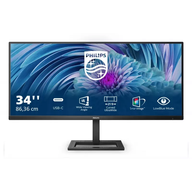 Philips E Line 346E2LAE/00 Computer Monitor 86,4 cm (34 Zoll) 3440 x 1440 Pixel Wide Quad HD LCD Schwarz