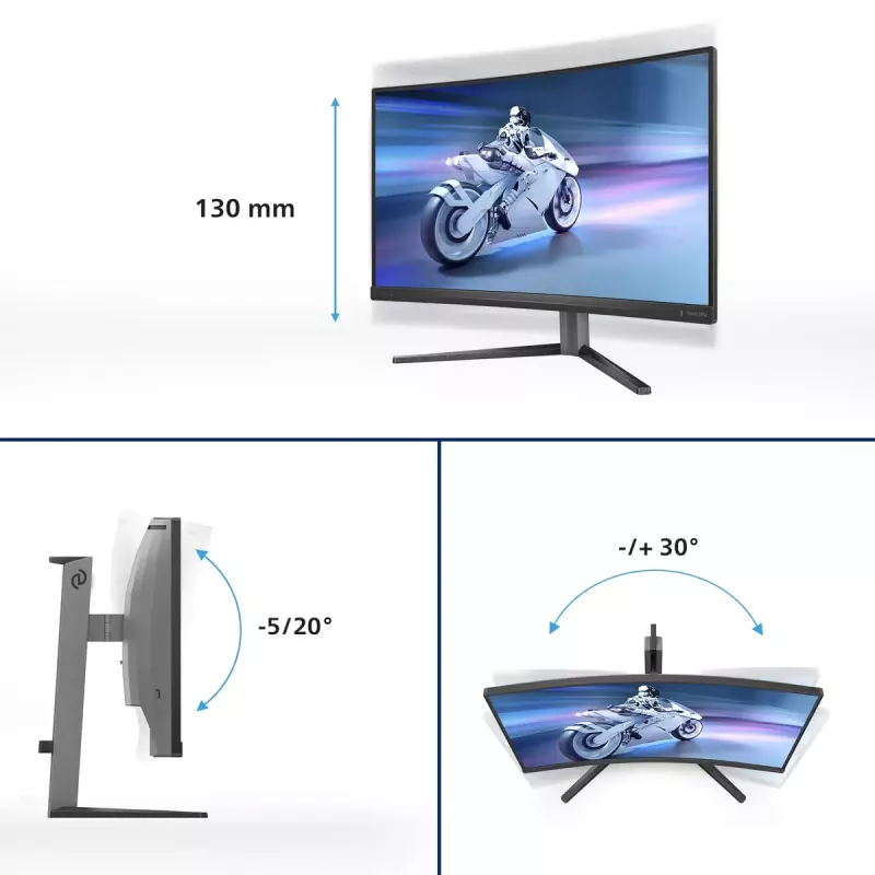 Philips Evnia 5000 27M2C5200W/00 Computer Monitor 68,6 cm (27 Zoll) 1920 x 1080 Pixel Full HD LCD Grau