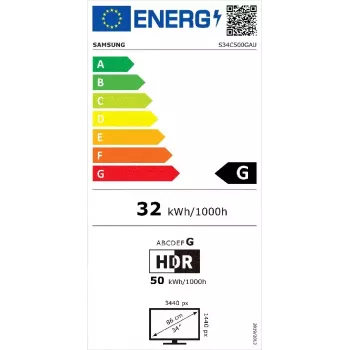 Samsung S50GC Computer-Monitor 86,4 cm (34 Zoll) 3440 x 1440 Pixel UltraWide Quad HD LCD Schwarz