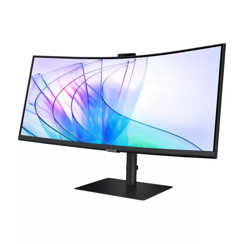 34 Zoll Samsung S65VC UltraWide Quad HD 3440x1440 Curved VA LCD Monitor mit USB-C PD 90W, integrierten Lautsprechern, 100 Hz