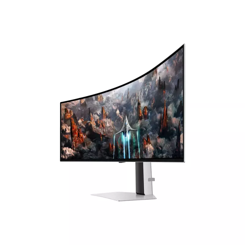 Samsung G93SC Computer Monitor 124,5 cm (49 Zoll) 5120 x 1440 Dual QHD OLED Silber