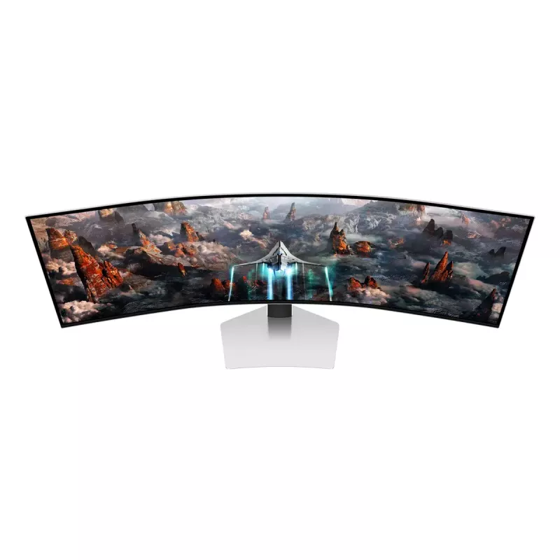 Samsung G93SC Computer Monitor 124,5 cm (49 Zoll) 5120 x 1440 Dual QHD OLED Silber