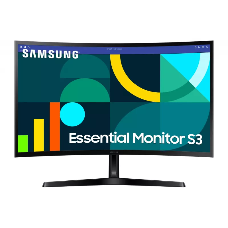 Monitor Samsung 27 Zoll S36GD Full HD (1920×1080), VA LCD, 100 Hz, 4 ms, 1800R Curved, HDMI & VGA, VESA 75x75, Schwarz